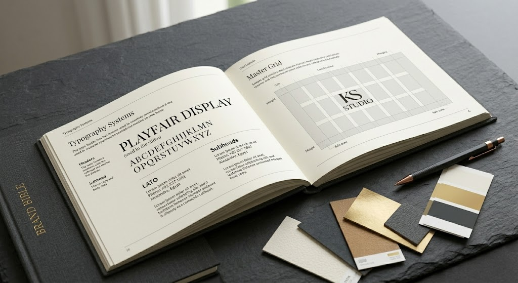 Luxury brand guidelines and identity manual design for premium businesses